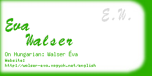 eva walser business card