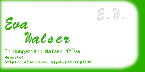 eva walser business card